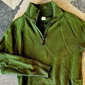 Crewcuts green zipper sweater for boys
